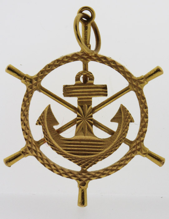 Gold Anchor Pendant in 22ct... image