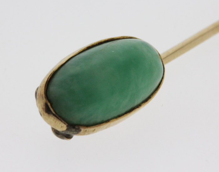 Natural Jade & 9ct Gold Sti... image