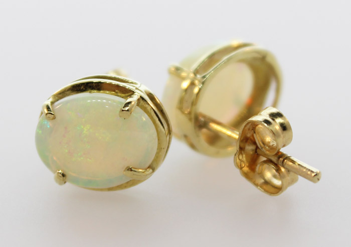 Solid Opal Earrings set in ... image