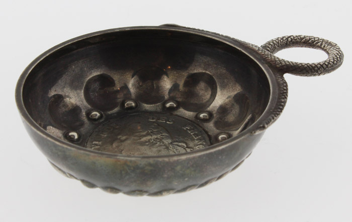 Silver Alms Dish with twist... image