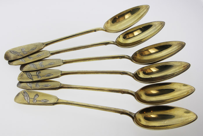 Russian Silver Tea Spoons (... image