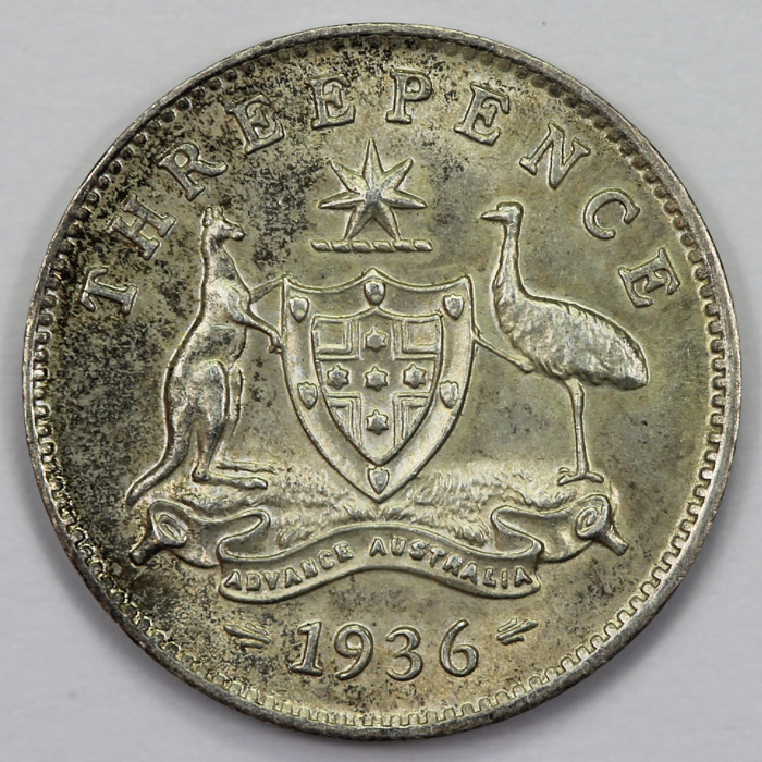 Australia 1936 Threepence, ... image