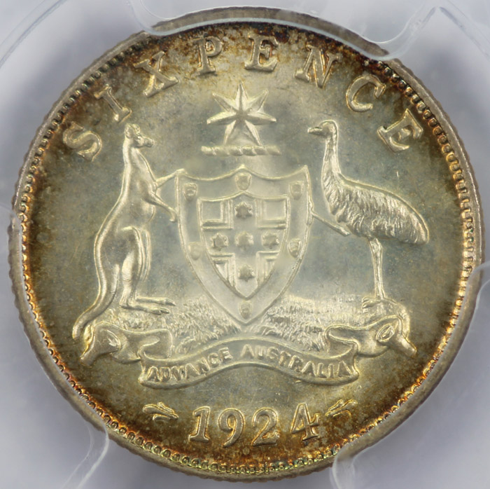 Australia 1924 Sixpence PCG... image