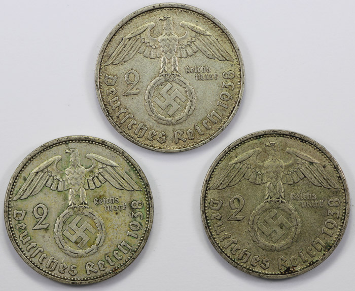 Germany 1938 A, B & D Silve... image