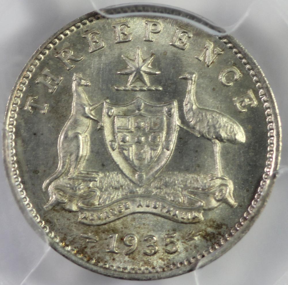 Australia. 1935 Threepence,... image