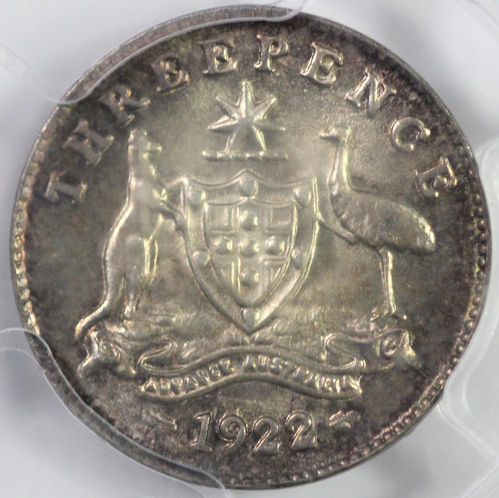 Australia. 1922 Threepence,... image