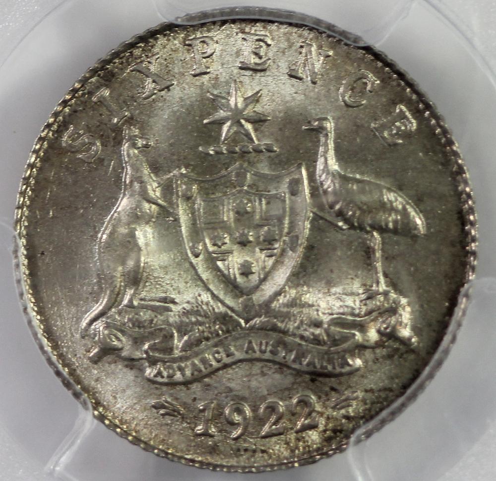 Australia. 1922 Sixpence, P... image