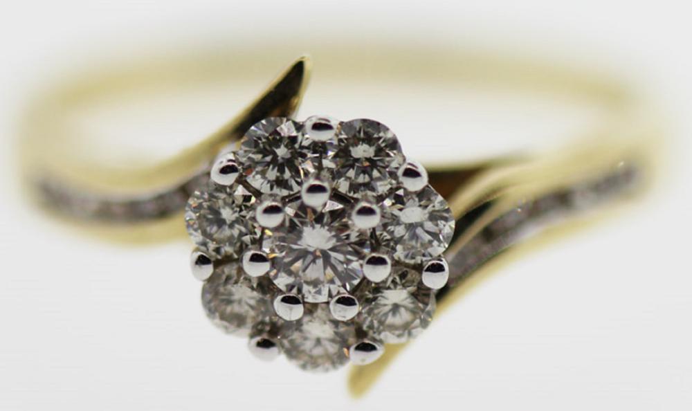 Diamond Cluster Ring in 9ct... image