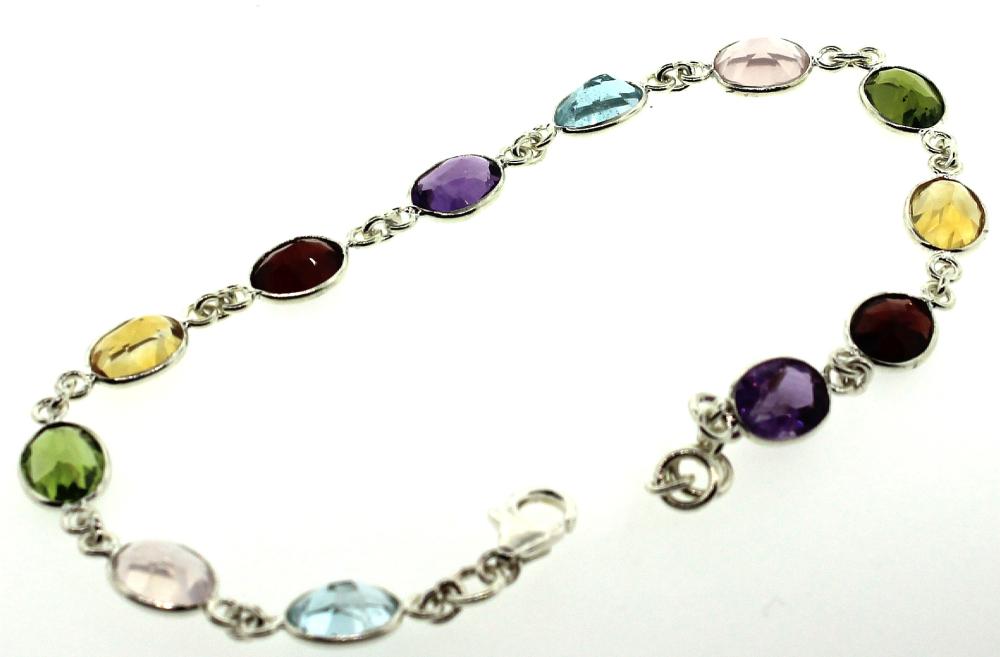 Gemstone Bracelet in Sterli... image