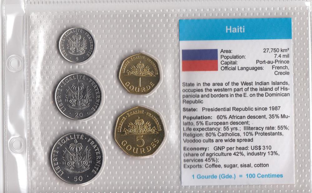 Haiti. Coin Type Set, Uncir... image