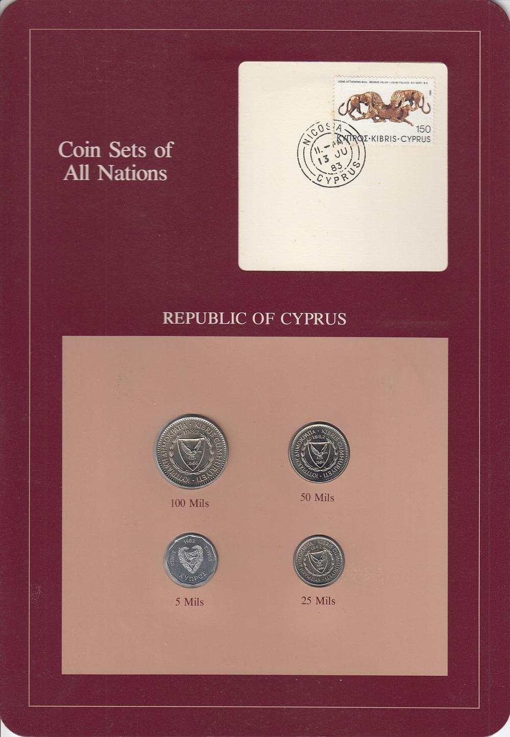 Cyprus. 1982 5, 25, 50 & 10... image