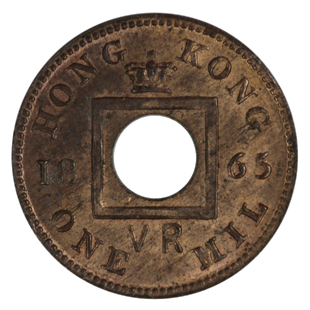 Hong Kong. 1865 One Mil, Ch... image