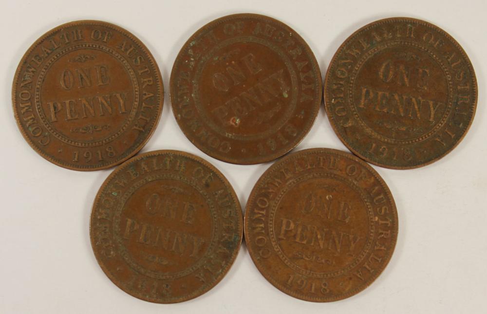 Australia 1918 Pennies, VG/... image