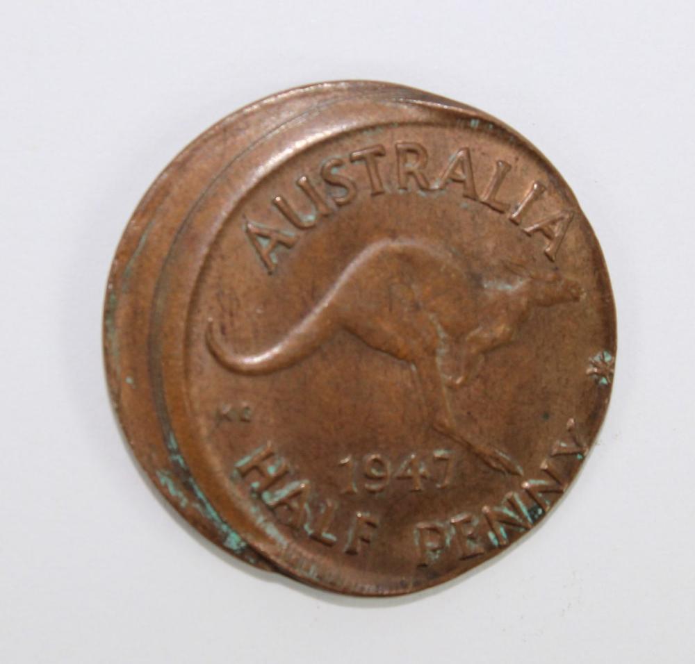 Australia 1947 'Mis-strike'... image