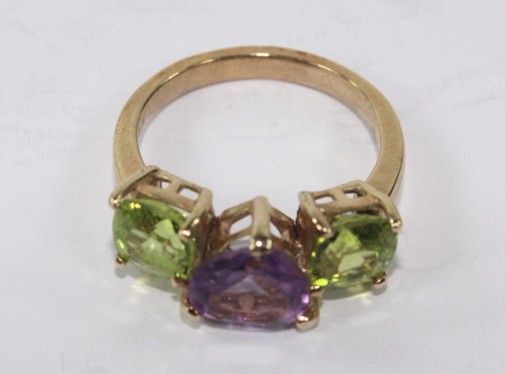 Amethyst & Peridot Ring in ... image