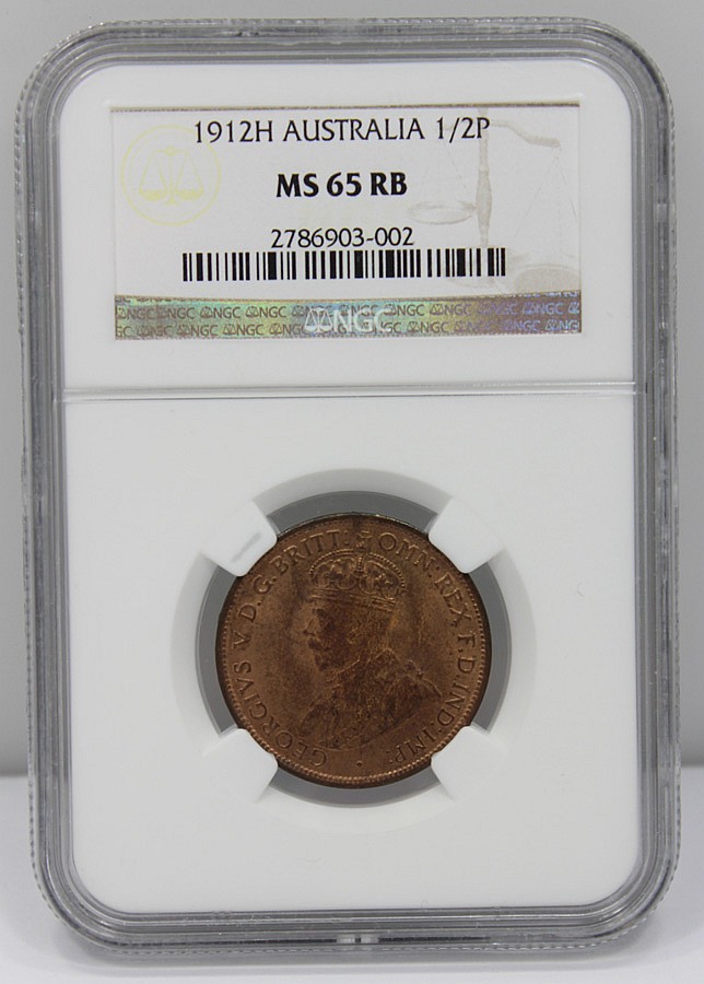 Australia 1912 H Half Penny image