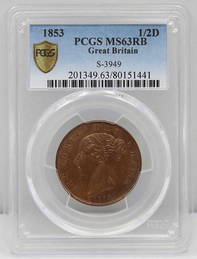 Great Britain 1853 Half Penny image