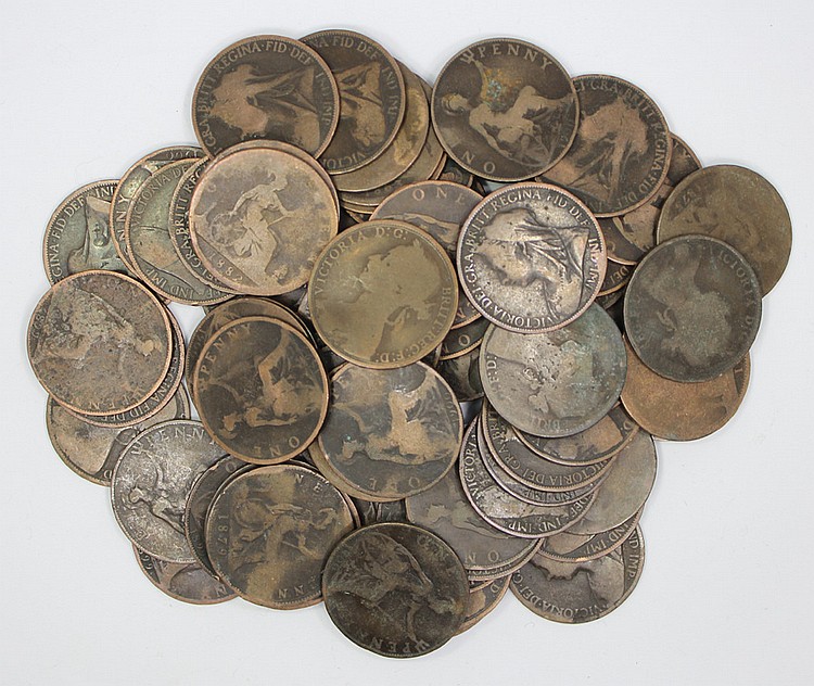 Great Britain Pennies (1000... image