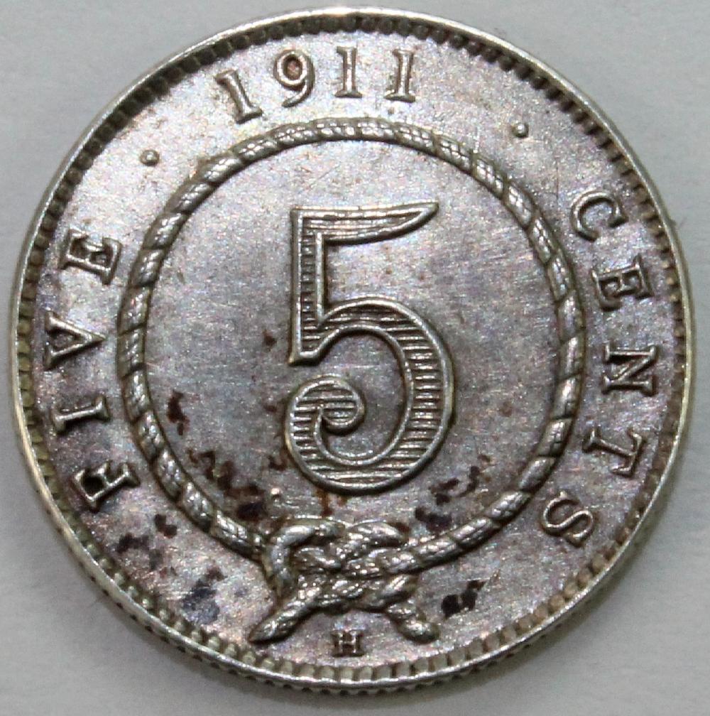 Sarawak 1911 H Silver Five ... image