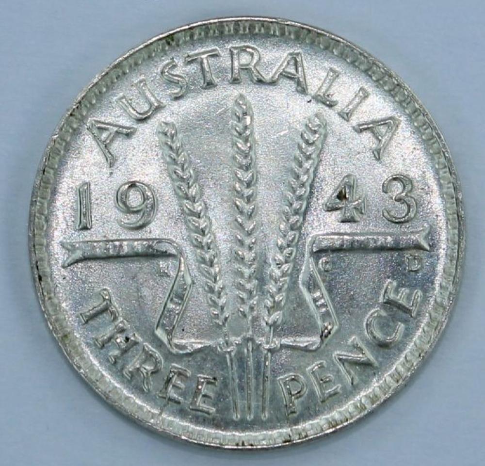 Australia 1943 D Threepence... image