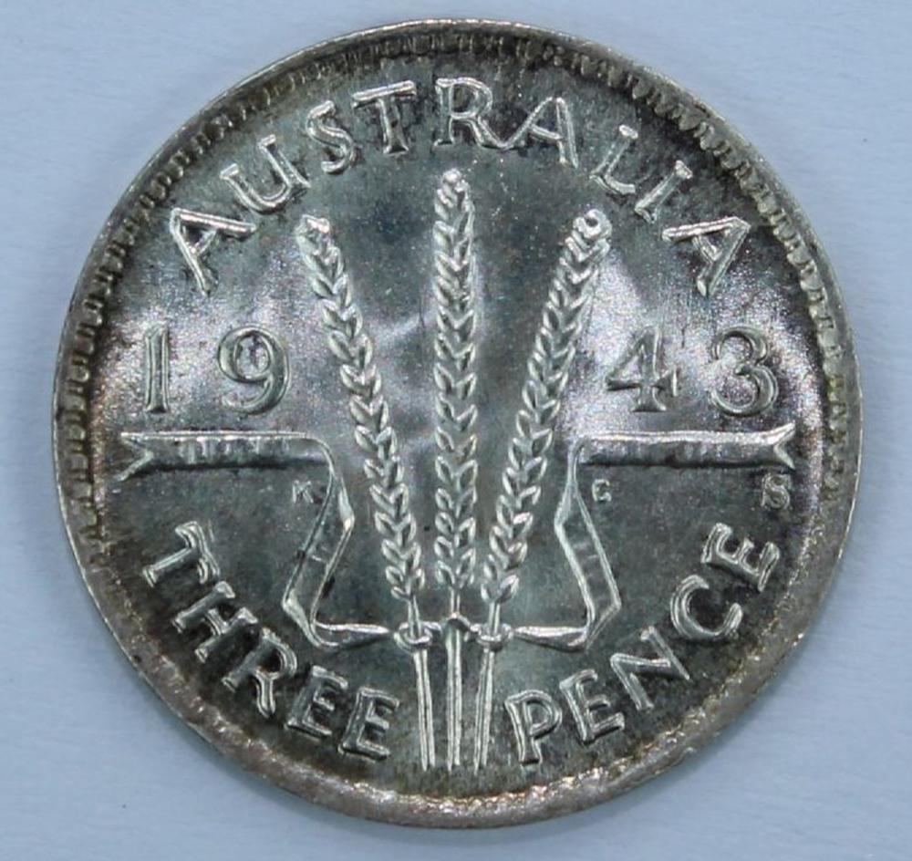 Australia 1943 S Threepence... image