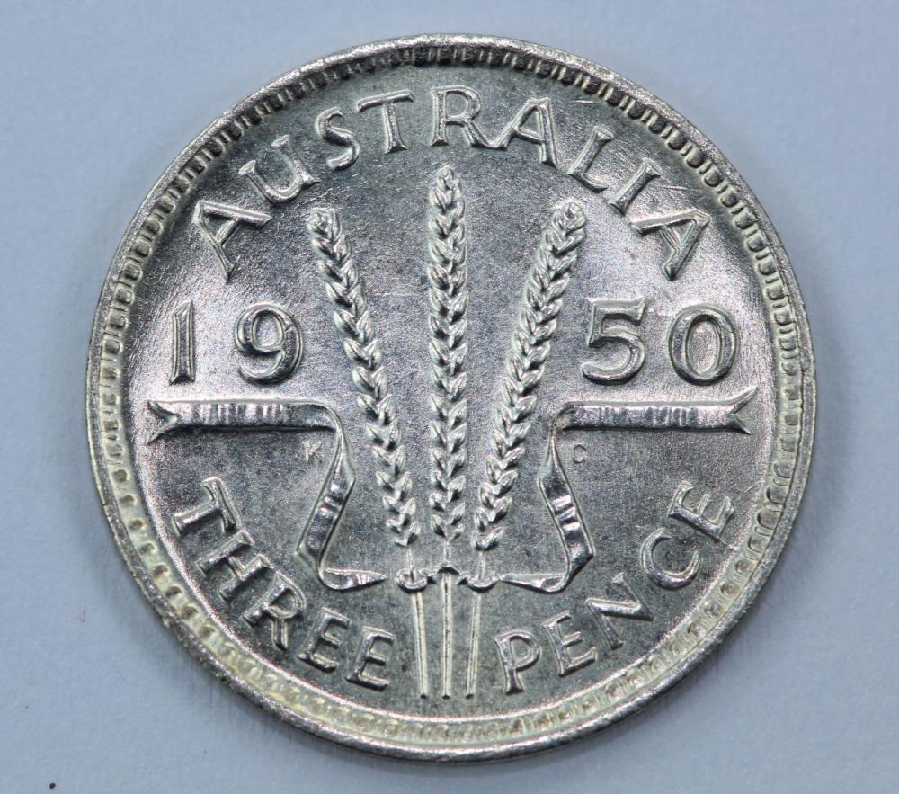 Australia 1950 Threepence C... image