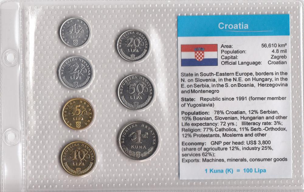 Croatia. Coin Type Set, Unc... image