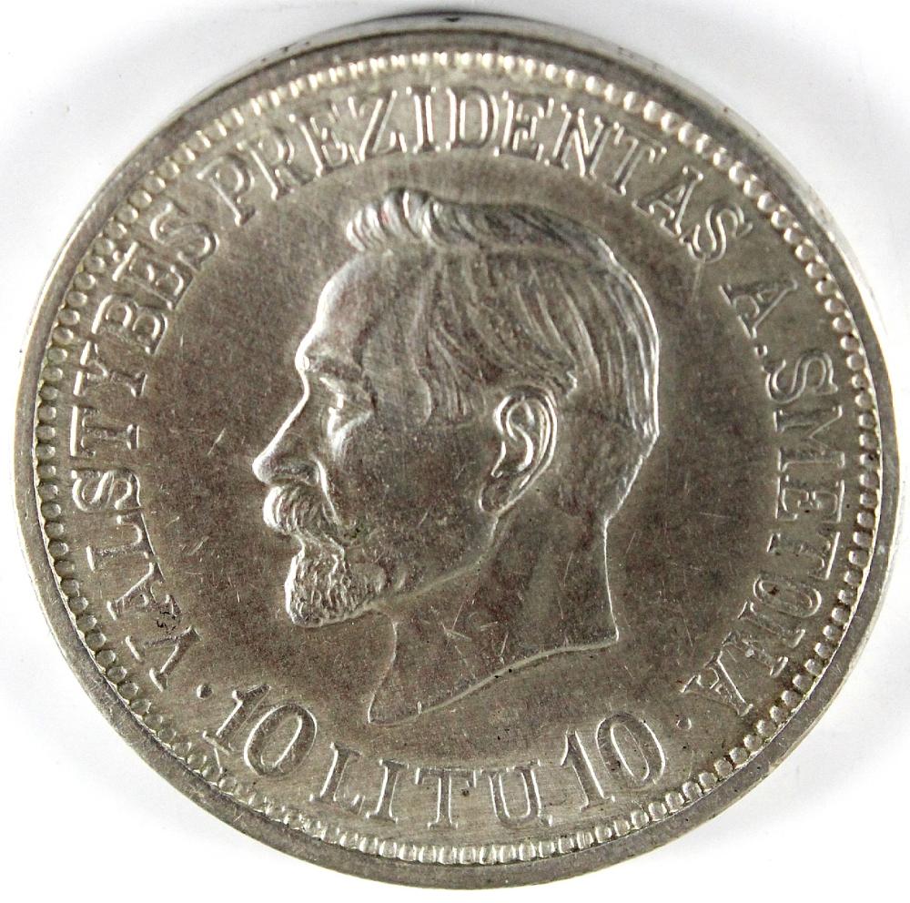 Lithuania. 1938 Silver 10 L... image