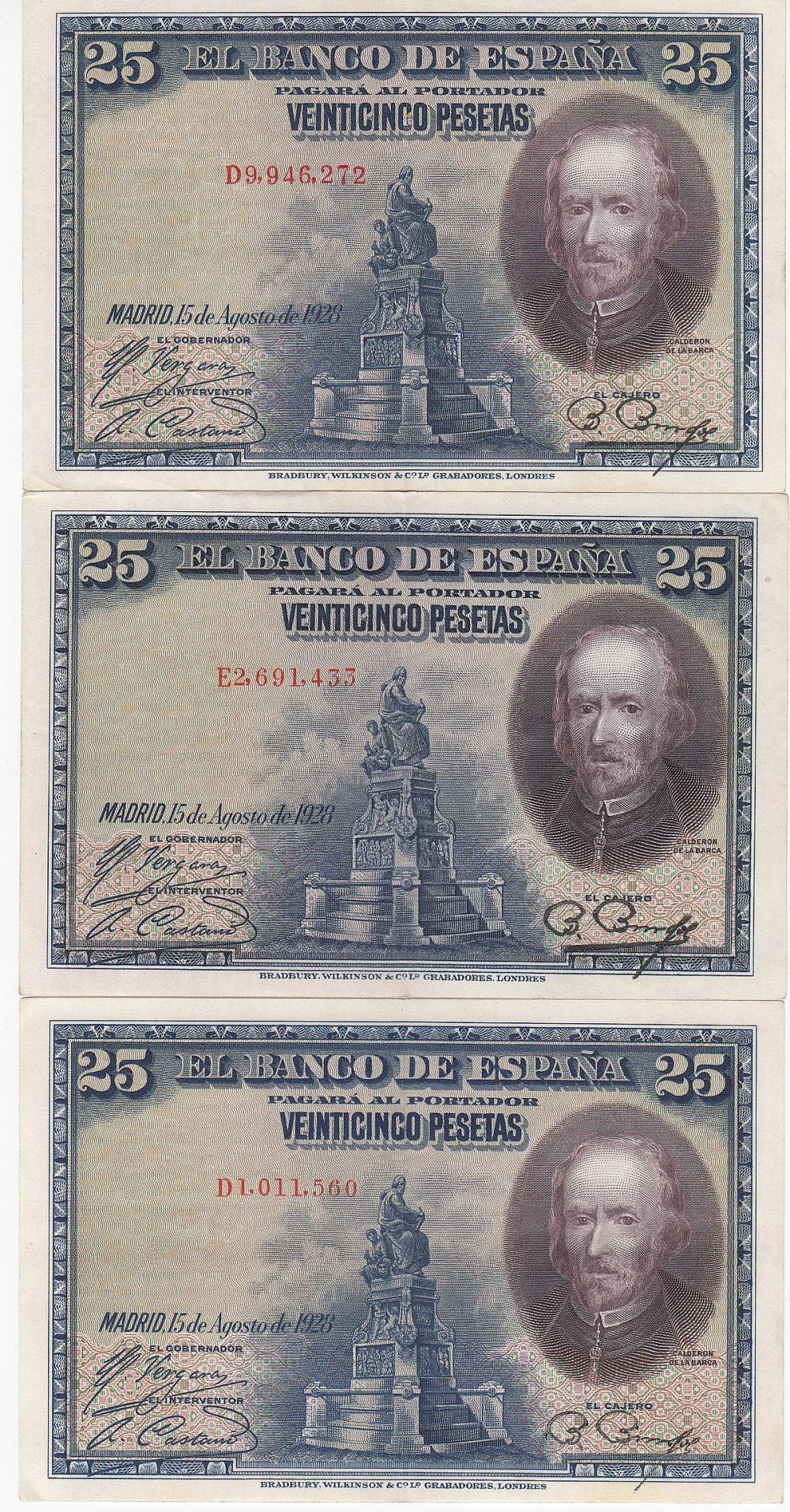 Spain. 25 Pesetas 1928, Ext... image