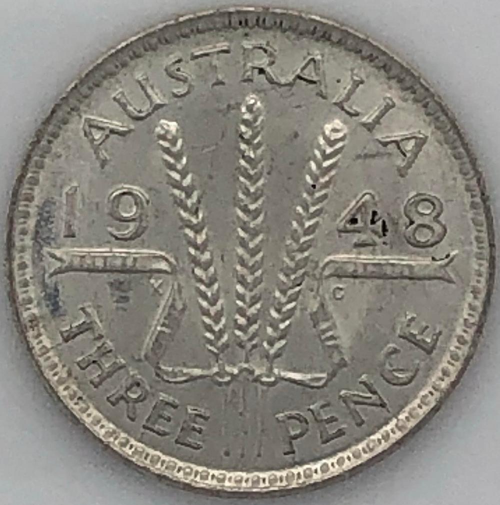 Australia. 1948 Threepence,... image