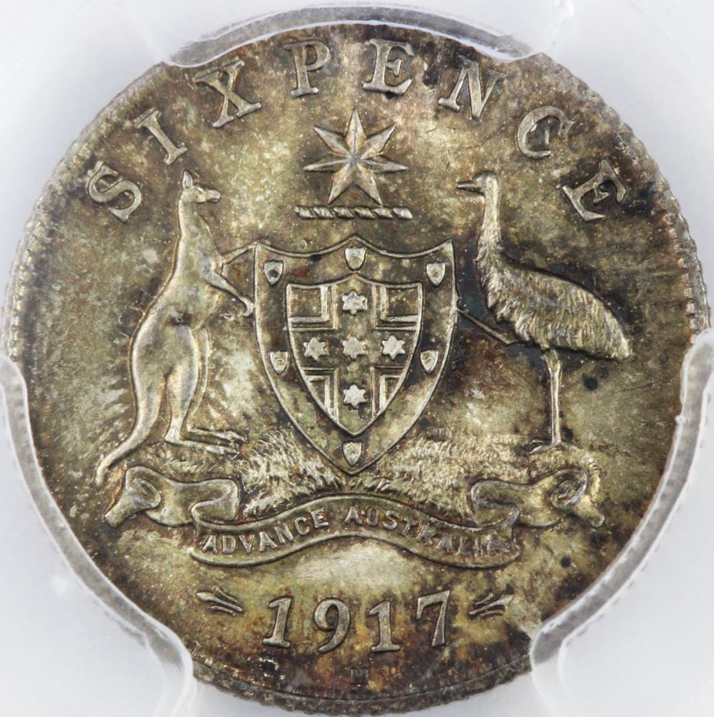 Australia. 1917 M Sixpence,... image