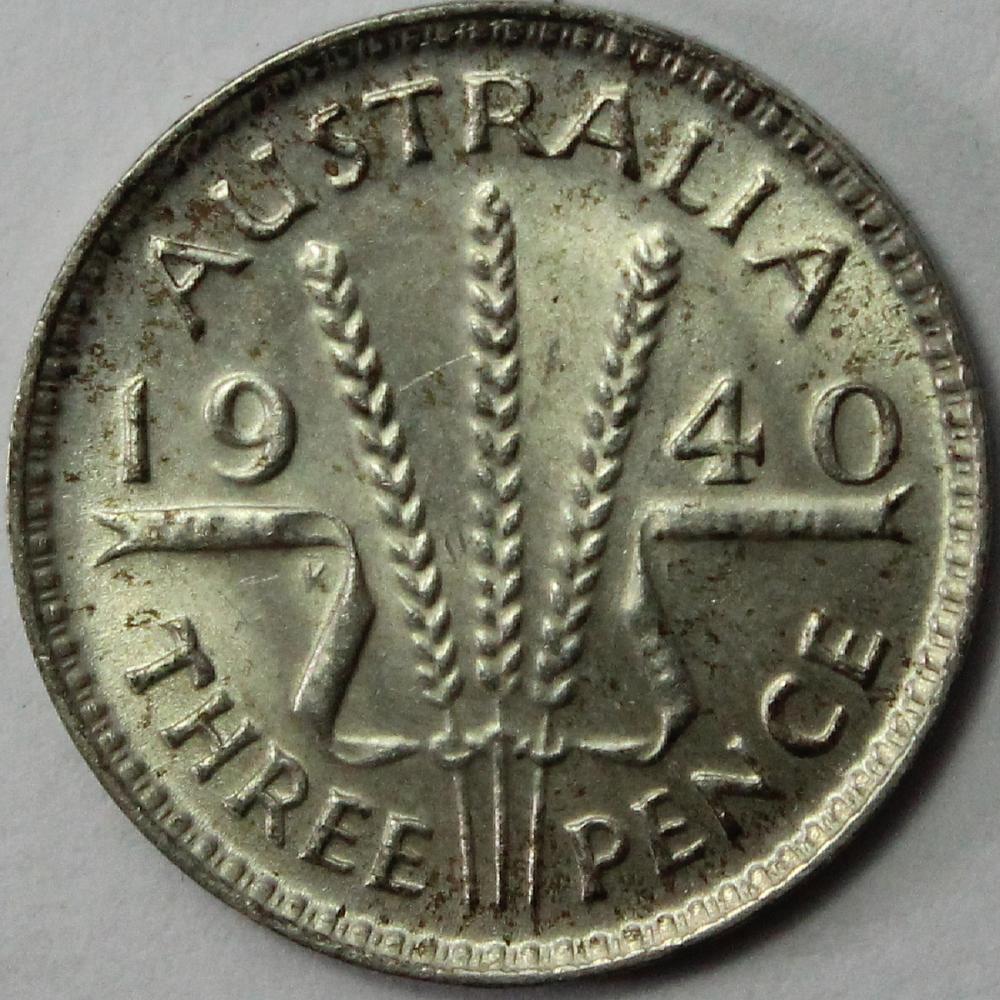 Australia. 1940 Threepence,... image