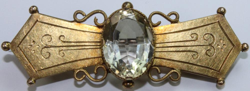 Antique Bar Brooch with lar... image