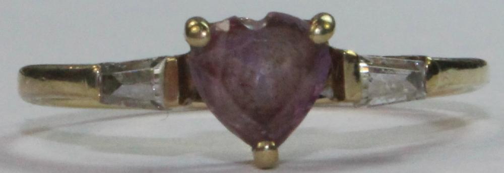 Heart-shaped Amethyst Ring ... image