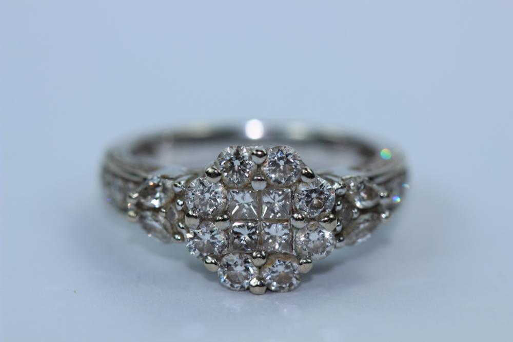 Diamond Cluster Ring in 18c... image