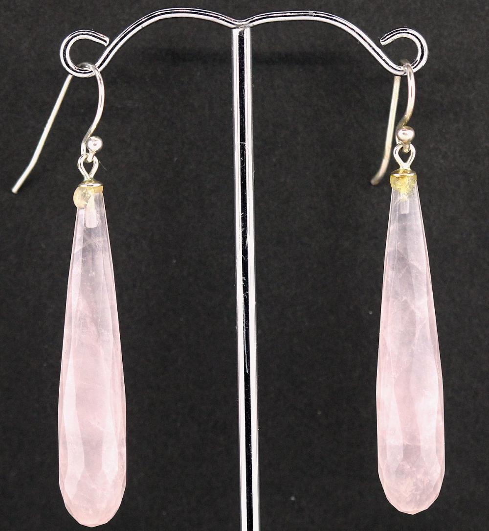 Rose Quartz Drop-earrings w... image