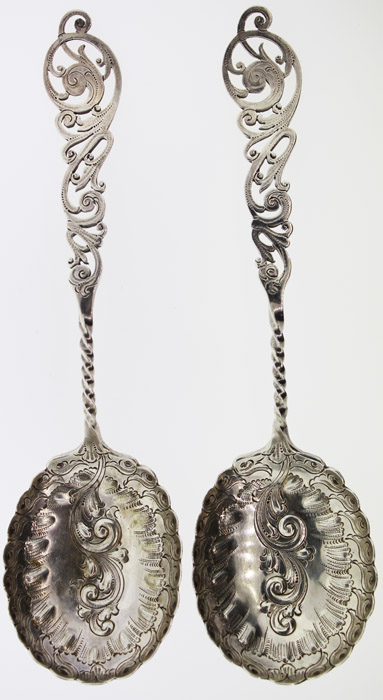 Pair of ornate Antique Silv... image