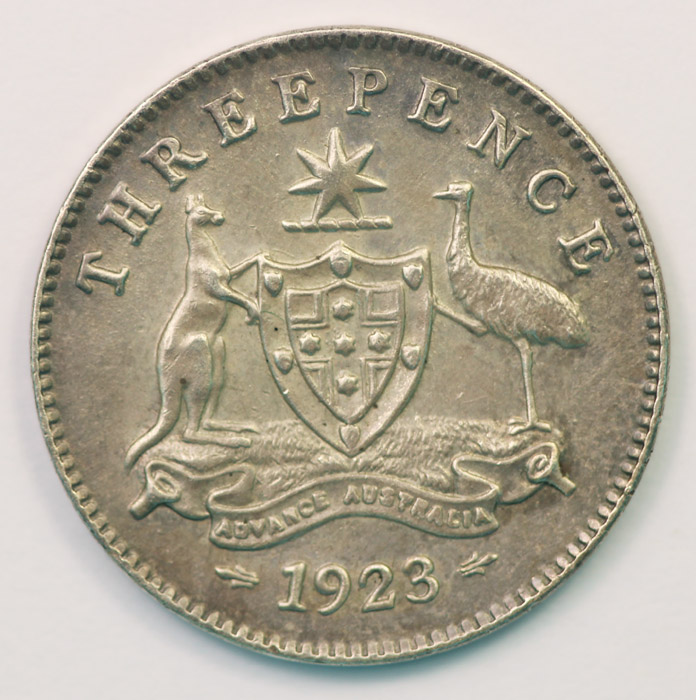 Australia 1923 Threepence. ... image