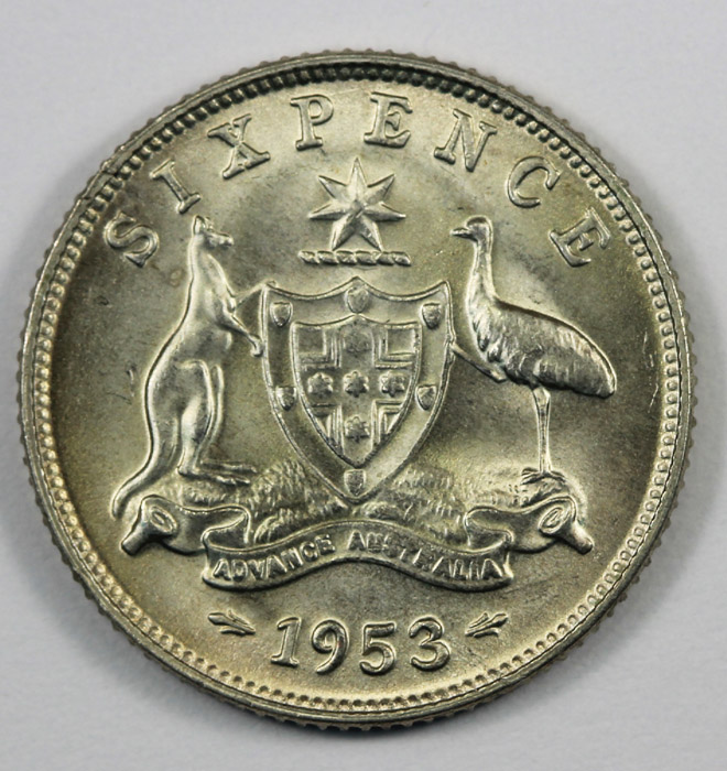 Australia 1953 Sixpence, ne... image