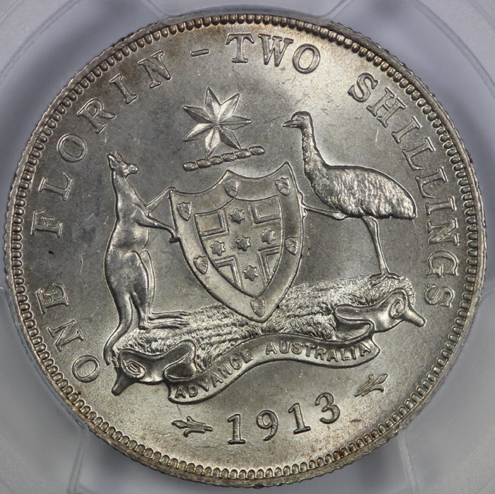 Australia 1913 Florin, PCGS... image