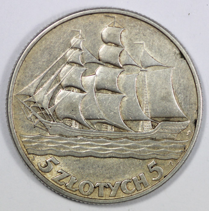 Poland 1936 Silver 5 Zlotyc... image