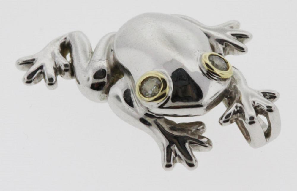 Frog Charm in 14ct White Gold image