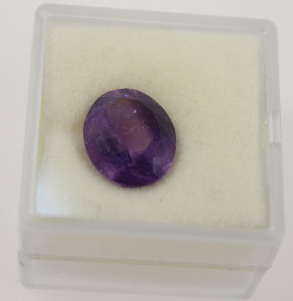 Faceted-Oval Amethyst image