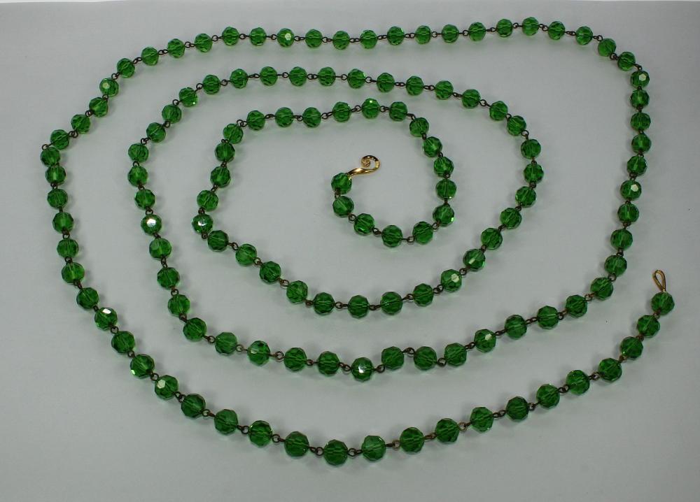 Green Crystal Necklace with... image