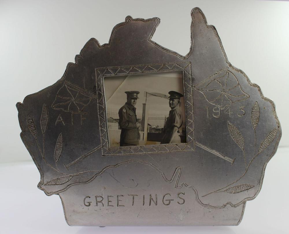 WWII Trench Art Photo Frame... image