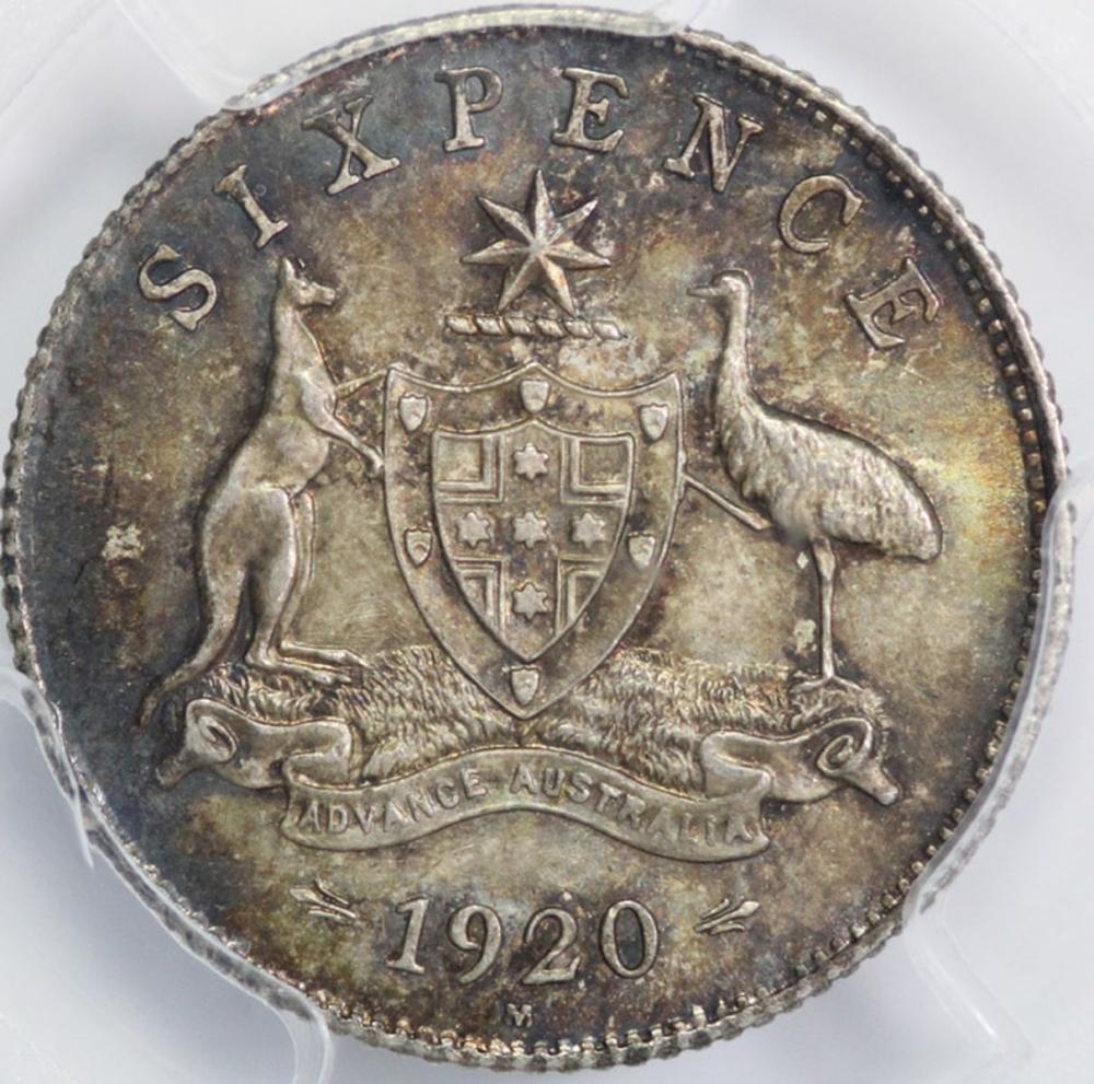 Australia 1920 M Sixpence, ... image