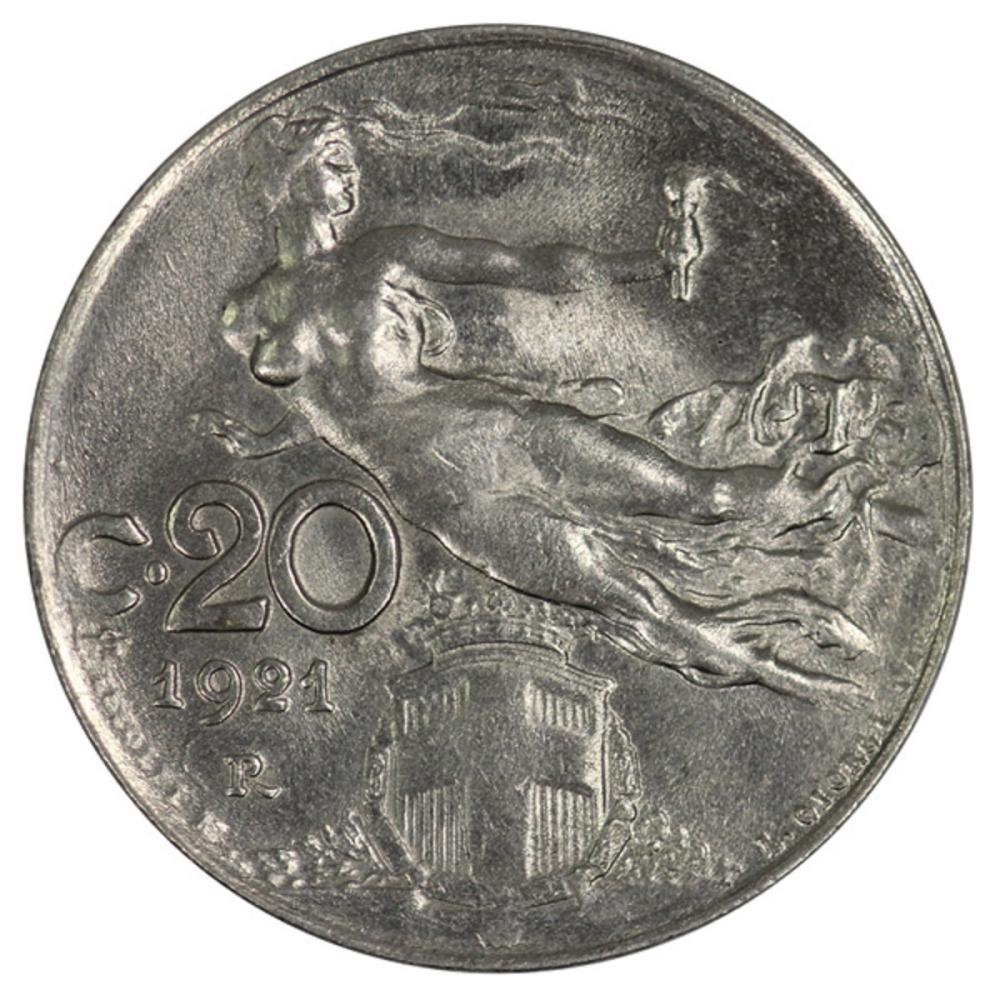 Italy 1921 R 20 Centesimi, ... image