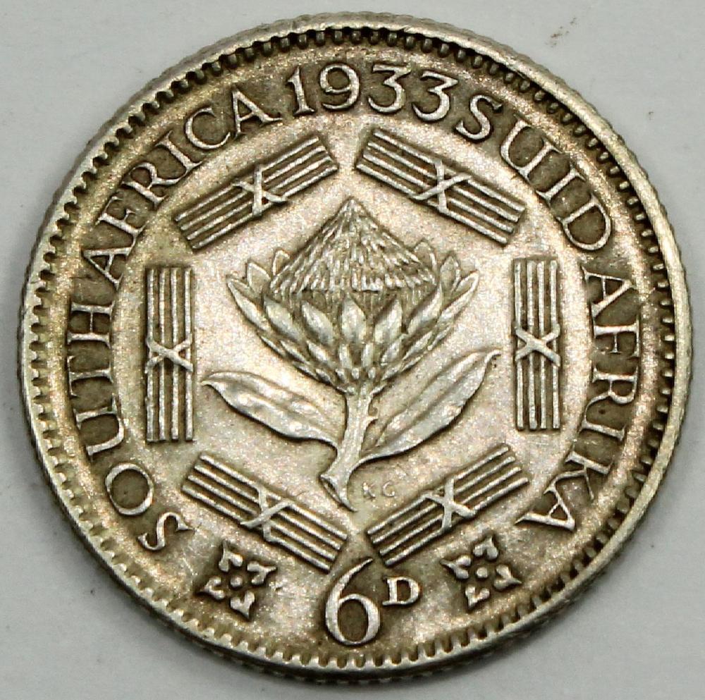 South Africa 1933 Sixpence,... image