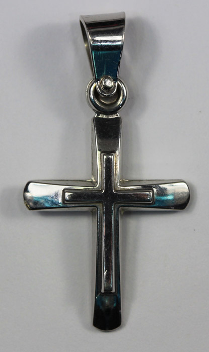 Cross in 10ct White Gold image