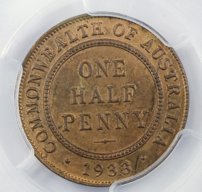 Australia 1933 Half Penny P... image